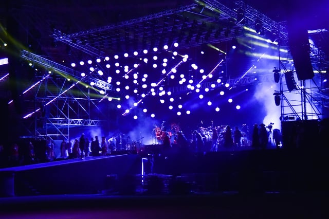 Esferas cineticas led RGB en azul