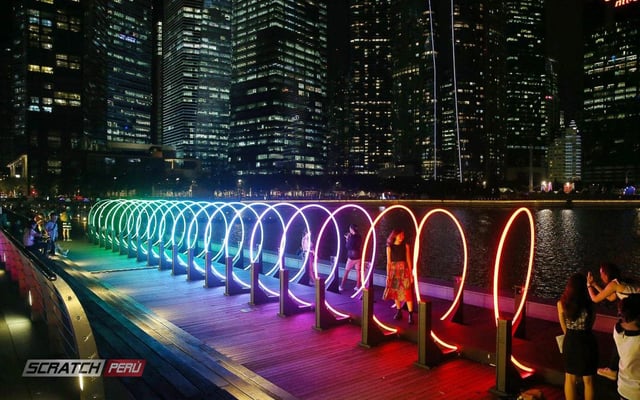 Túnel led circular para eventos y areas abiertas