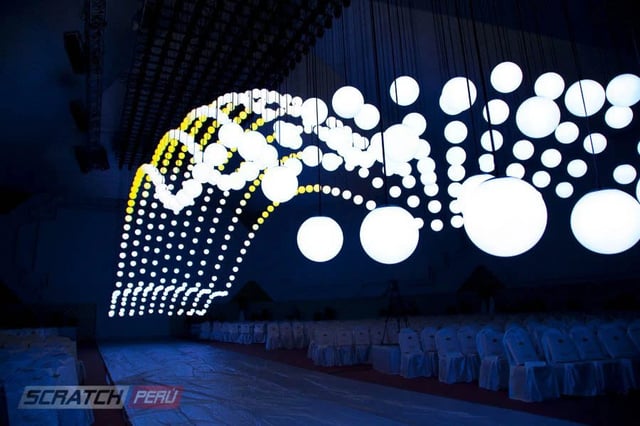 Kinetic lights, luces cineticas, luces con movimientos para eventos