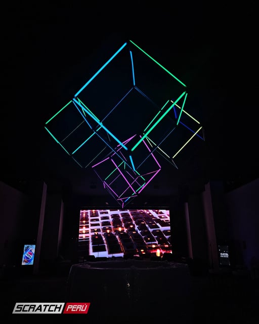 Lamparas geometricas 3D pixel led