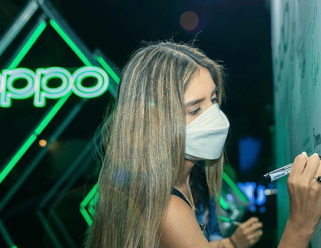 Túnel diamante de led RGB usado en el evento de oppo en peru, marca de celulares de gama