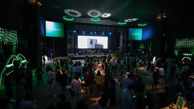 Zonas de experiencias para evento de oppo peru en su lanzamiento oficial 2022