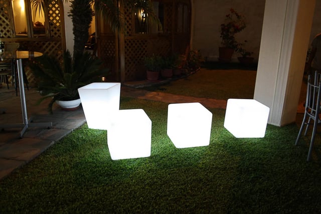 Cubos led de luces RGB para eventos