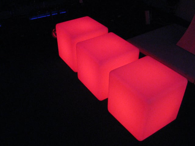 Cubos led de luces RGB para eventos