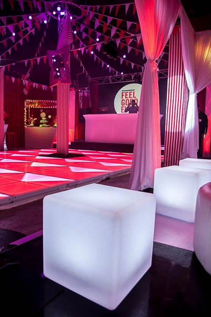 Cubos led de luces RGB para eventos