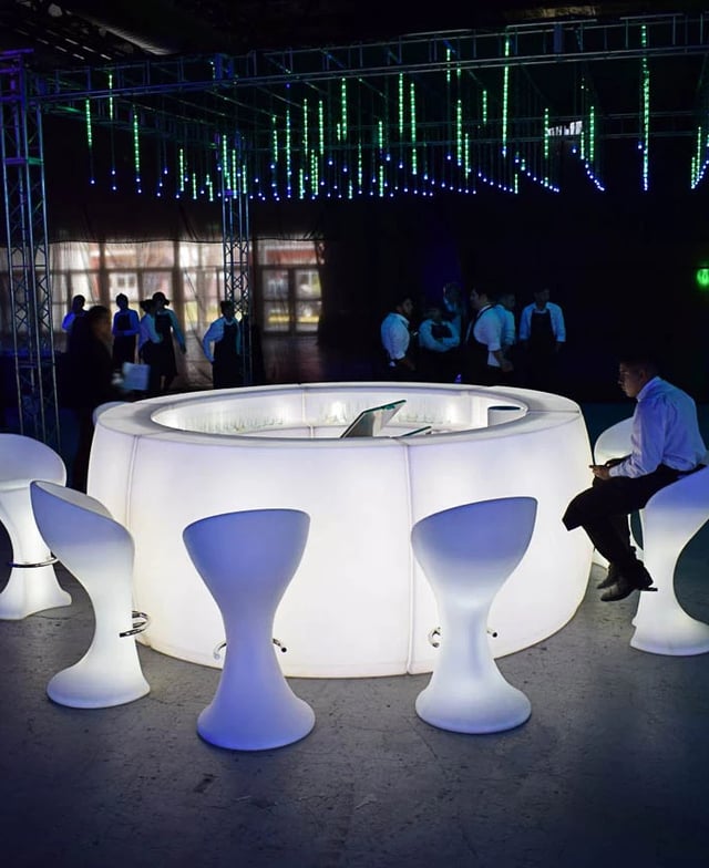 Barra circular led RGB, controlable con control remoto