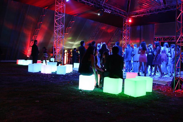 Cubos led de luces RGB para eventos