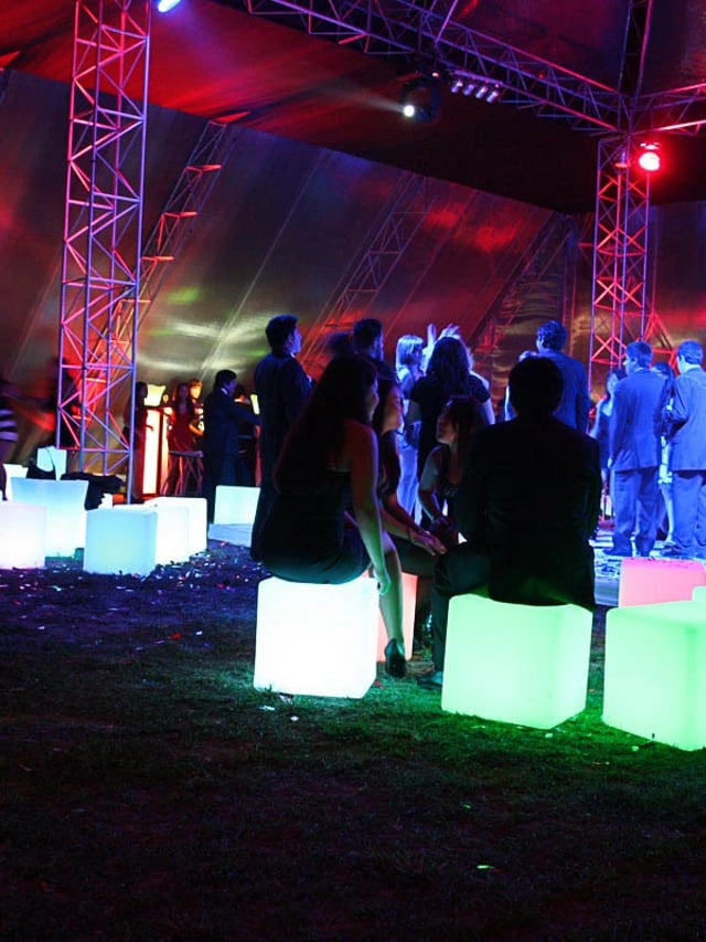 Cubos led de luces RGB para eventos