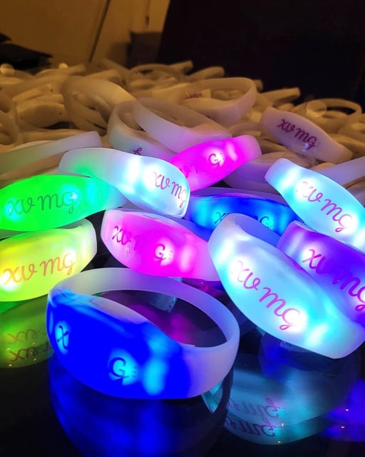Brazaletes led dmx madrix, brazaletes luminosos para eventos