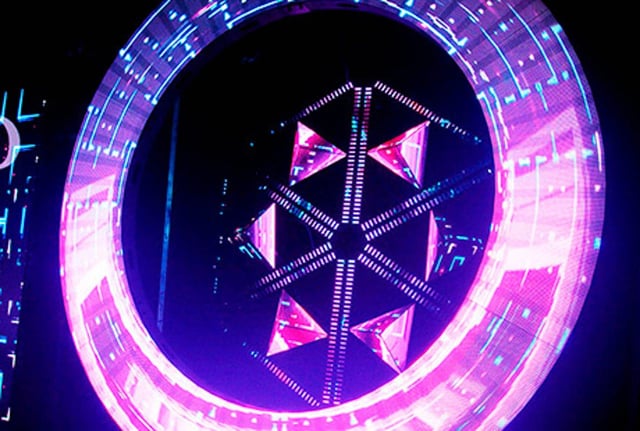 Anillos pantalla video led para eventosd, pantallas circulares, unicos en peru