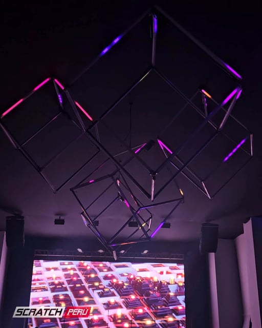 Lamparas geometricas 3D pixel led