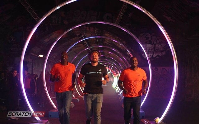 Túnel led circular para eventos y areas abiertas