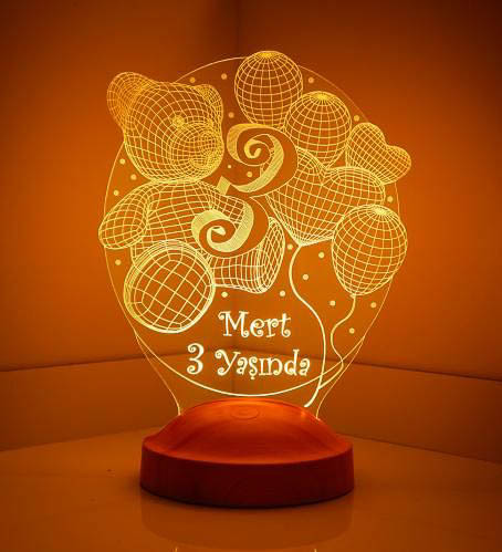 Centro de mesa personalizado fabricados con aclilico marcados en laser y luces led RGB, ideal para resaltar el eventos.