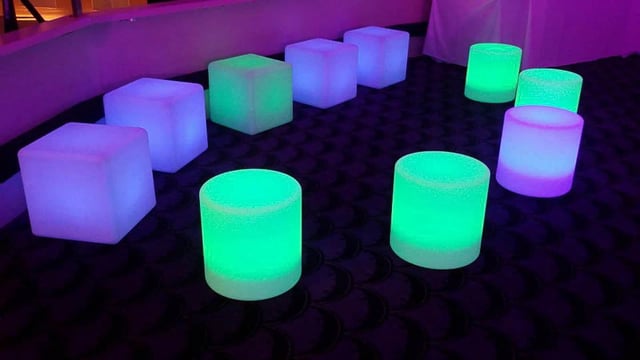 Cubos led de luces RGB para eventos