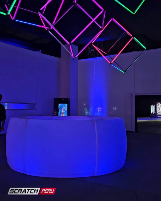 Barra circular led RGB, controlable con control remoto