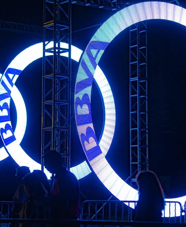 Anillos pantalla video led para eventosd, pantallas circulares, unicos en peru