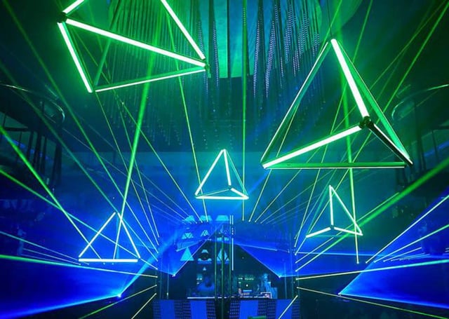 Lamparas geometricas 3D pixel led
