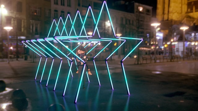 Estrellas neon controladas con madrix 5