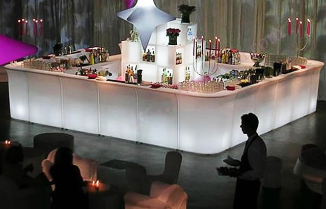 Barra coctel led para eventos, de colores rgb y efectos controlables