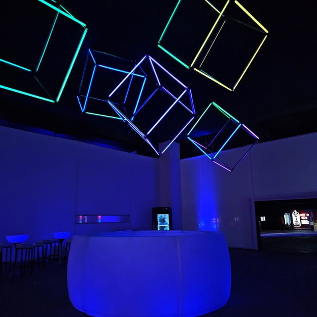 Lamparas geometricas 3D pixel led