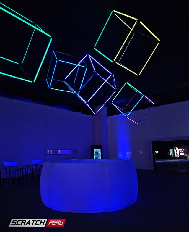Lamparas geometricas 3D pixel led