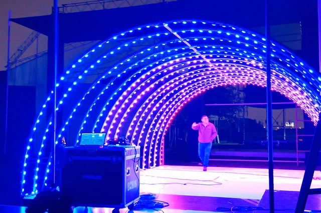 Mini pixel led para delinear eventos y edificios