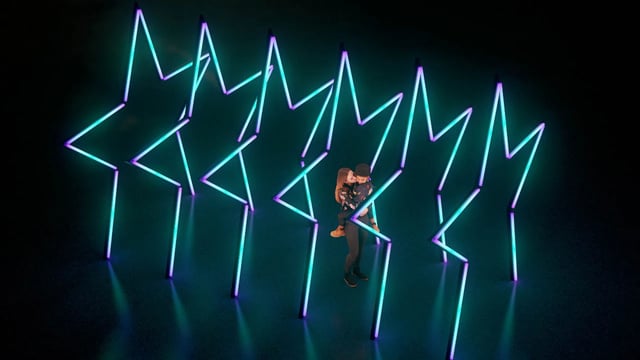 Estrellas neon controladas con madrix 5
