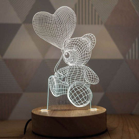 Centro de mesa personalizado fabricados con aclilico marcados en laser y luces led RGB, ideal para resaltar el eventos.
