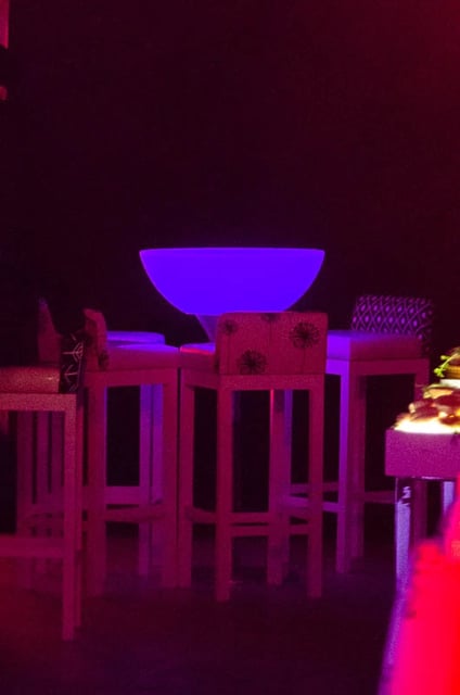 Mesa alta led para eventos, mesa alta led rgb