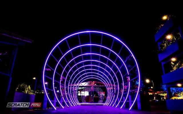 Túnel led circular para eventos y areas abiertas
