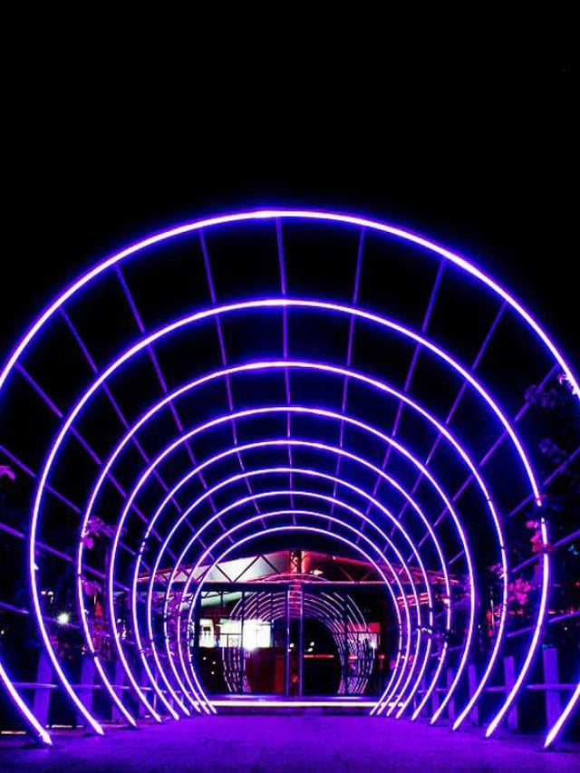 Túnel led circular para eventos y areas abiertas