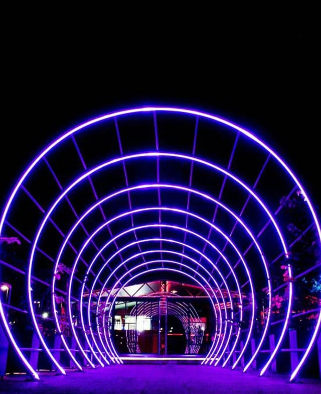 Túnel led circular para eventos y areas abiertas