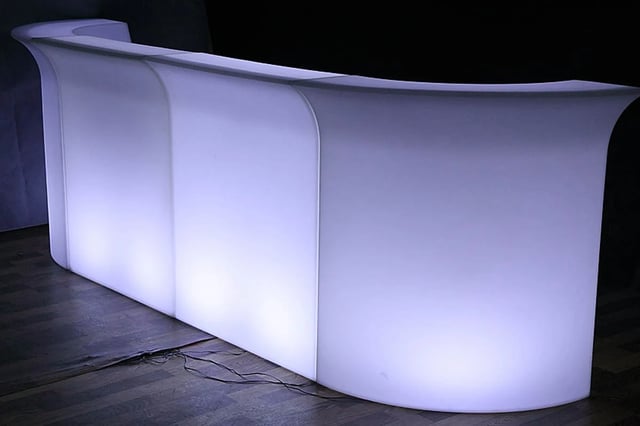 Barra coctel led para eventos, de colores rgb y efectos controlables