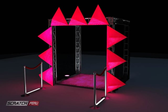 Pantallas triangulares para dj, que reproducen videos de manera online