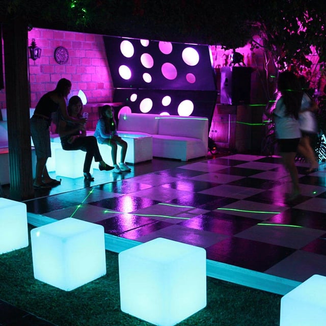 Cubos led de luces RGB para eventos