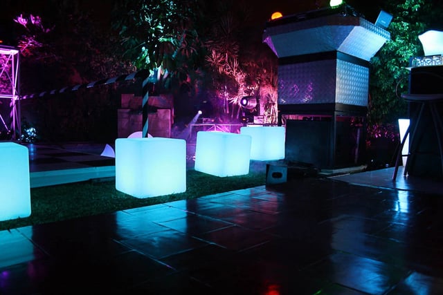 Cubos led de luces RGB para eventos