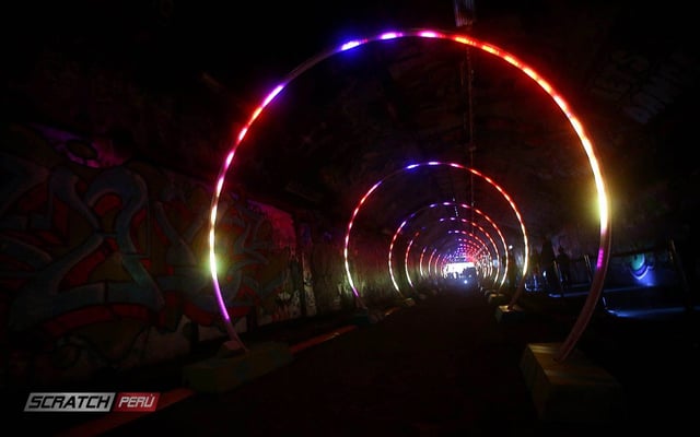 Túnel led circular para eventos y areas abiertas