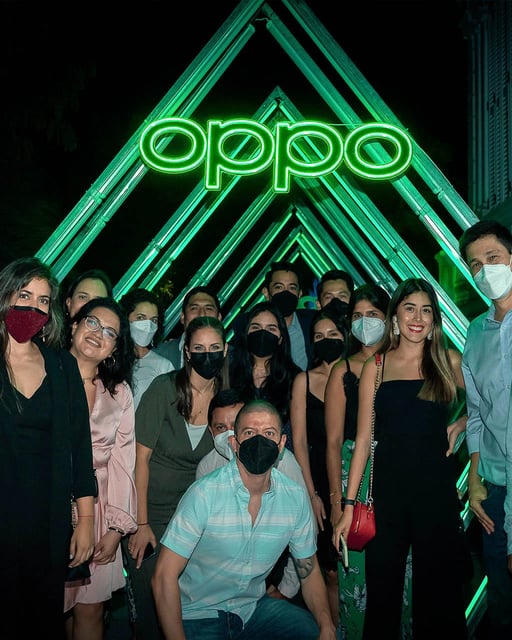 Zonas de experiencias para evento de oppo peru en su lanzamiento oficial 2022