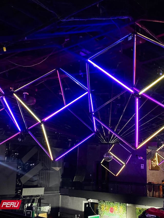 Lamparas geometricas 3D pixel led