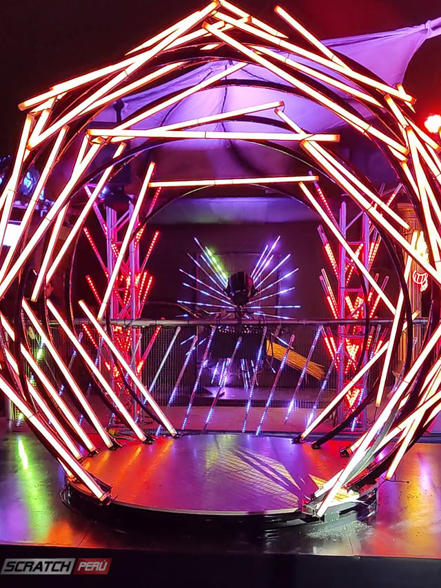 Semi esfera pixel led madrix
