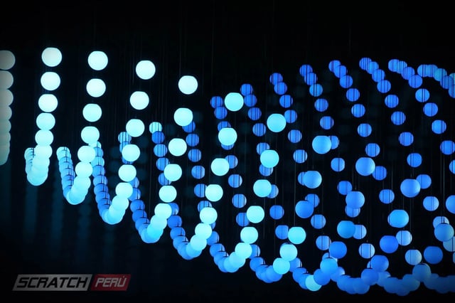 Kinetic lights, luces cineticas, luces con movimientos para eventos