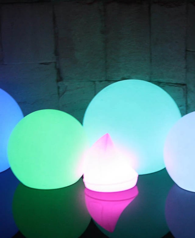 Esferas de colores RGB, esferas led para eventos