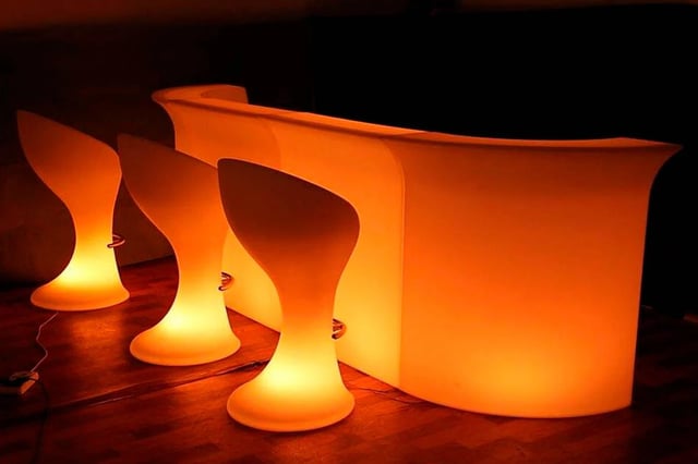 Barra coctel led para eventos, de colores rgb y efectos controlables