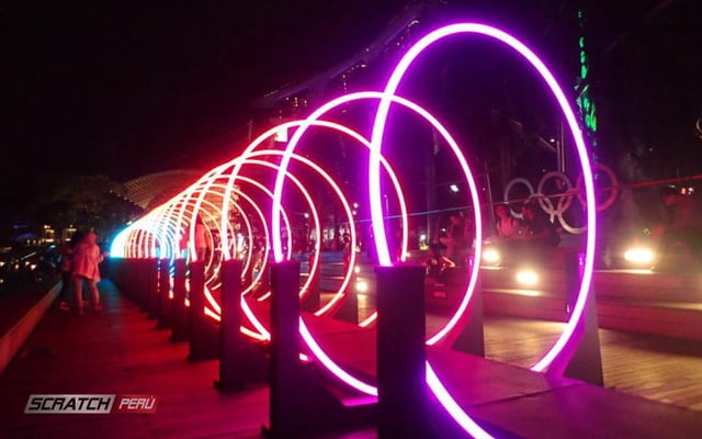 Túnel led circular para eventos y areas abiertas