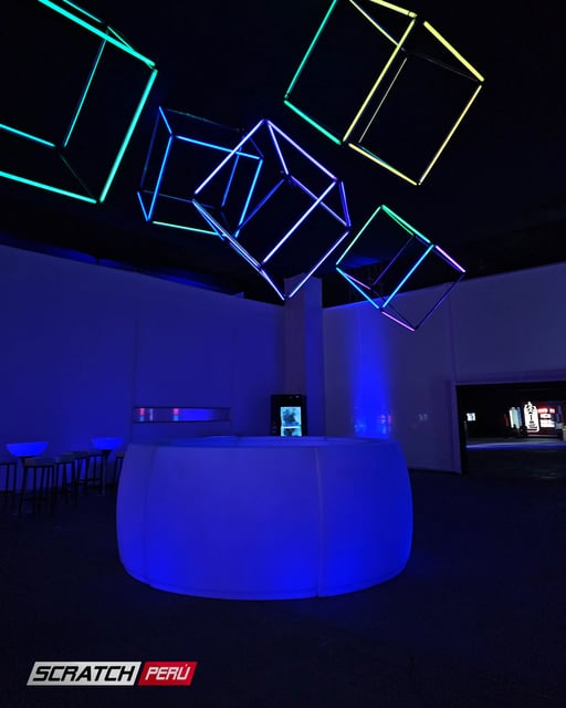 Barra circular led RGB, controlable con control remoto