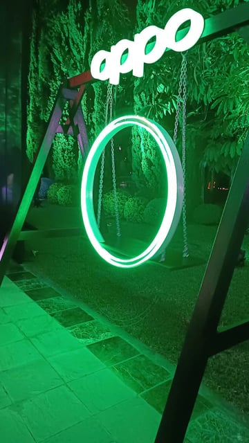 Columpio Neón led verde scratch peru