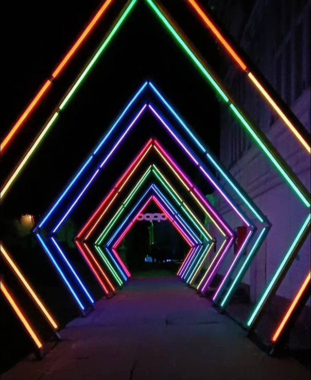 Túnel diamante pixel LED
