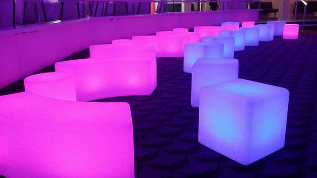 Cubos led de luces RGB para eventos