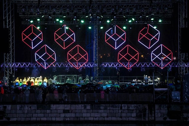 Lamparas geometricas 3D pixel led