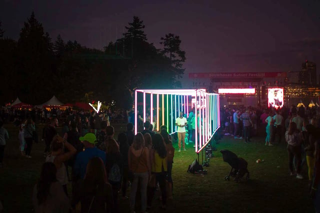 Tunel led cuadrado para ingresos de eventos y ferias